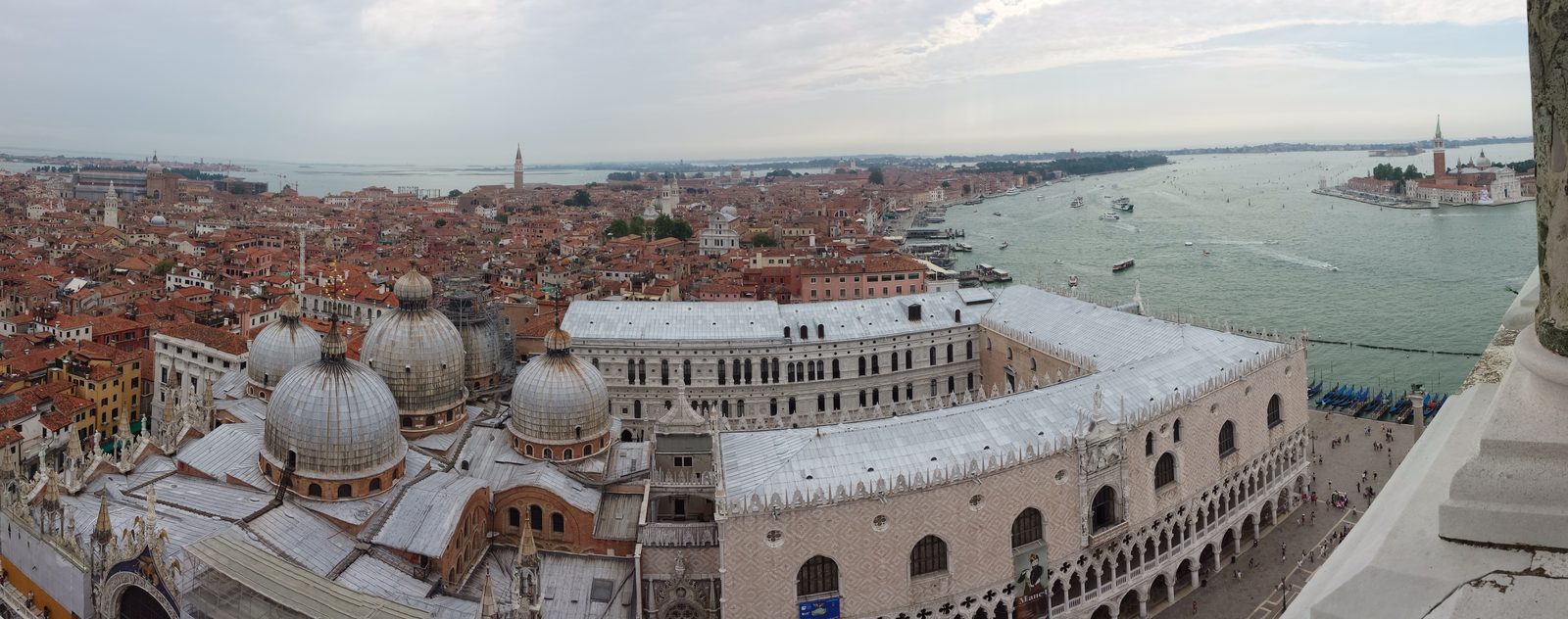 Venice spread out below the bell tower