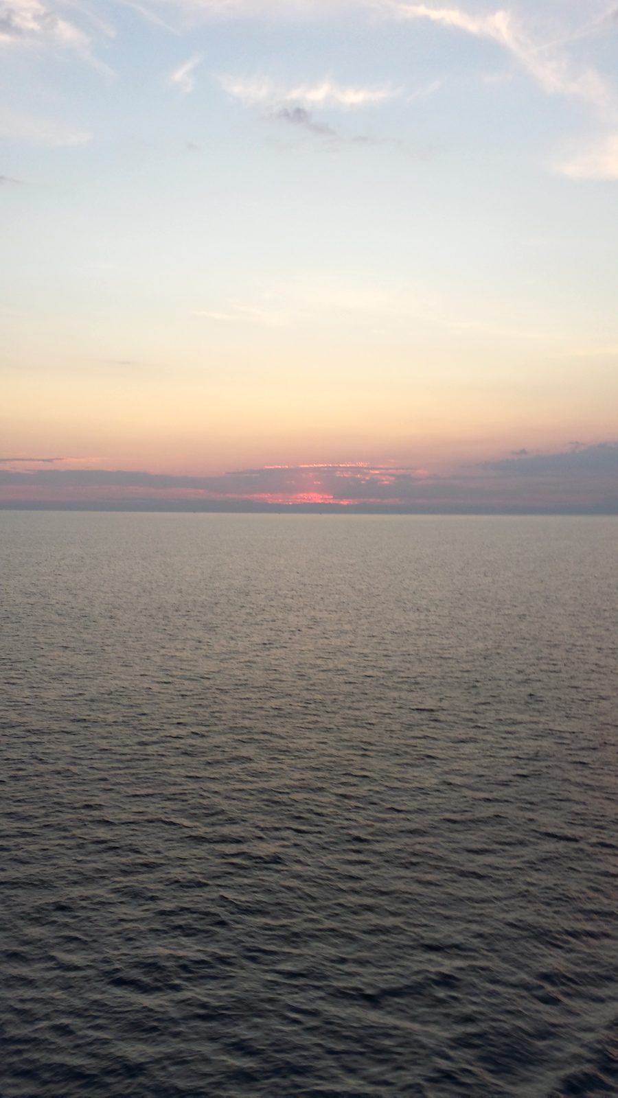 Dusk at sea on the Magic