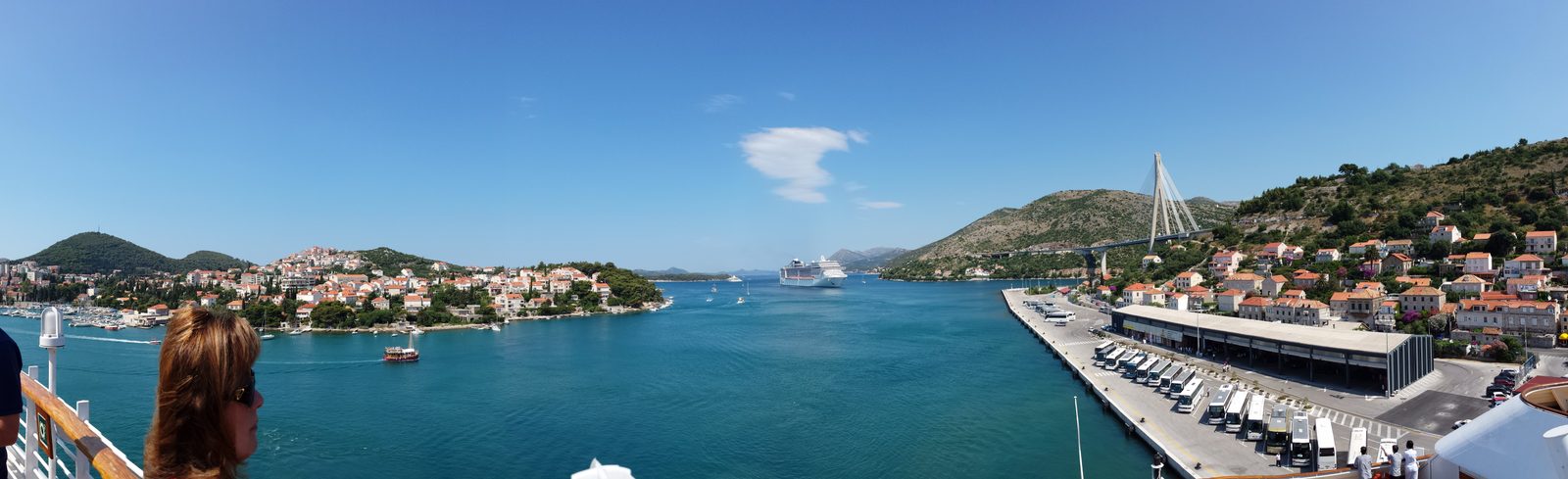 Approaching Dubrovnik along the coast