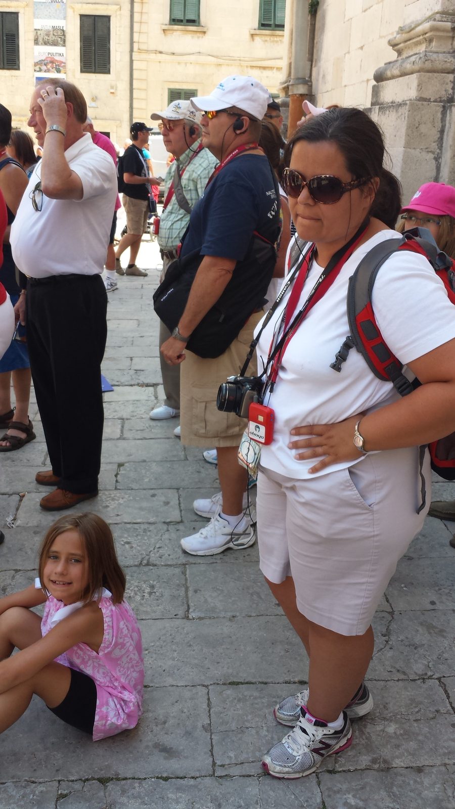Lisa and Kathy in Dubrovnik's old town streets