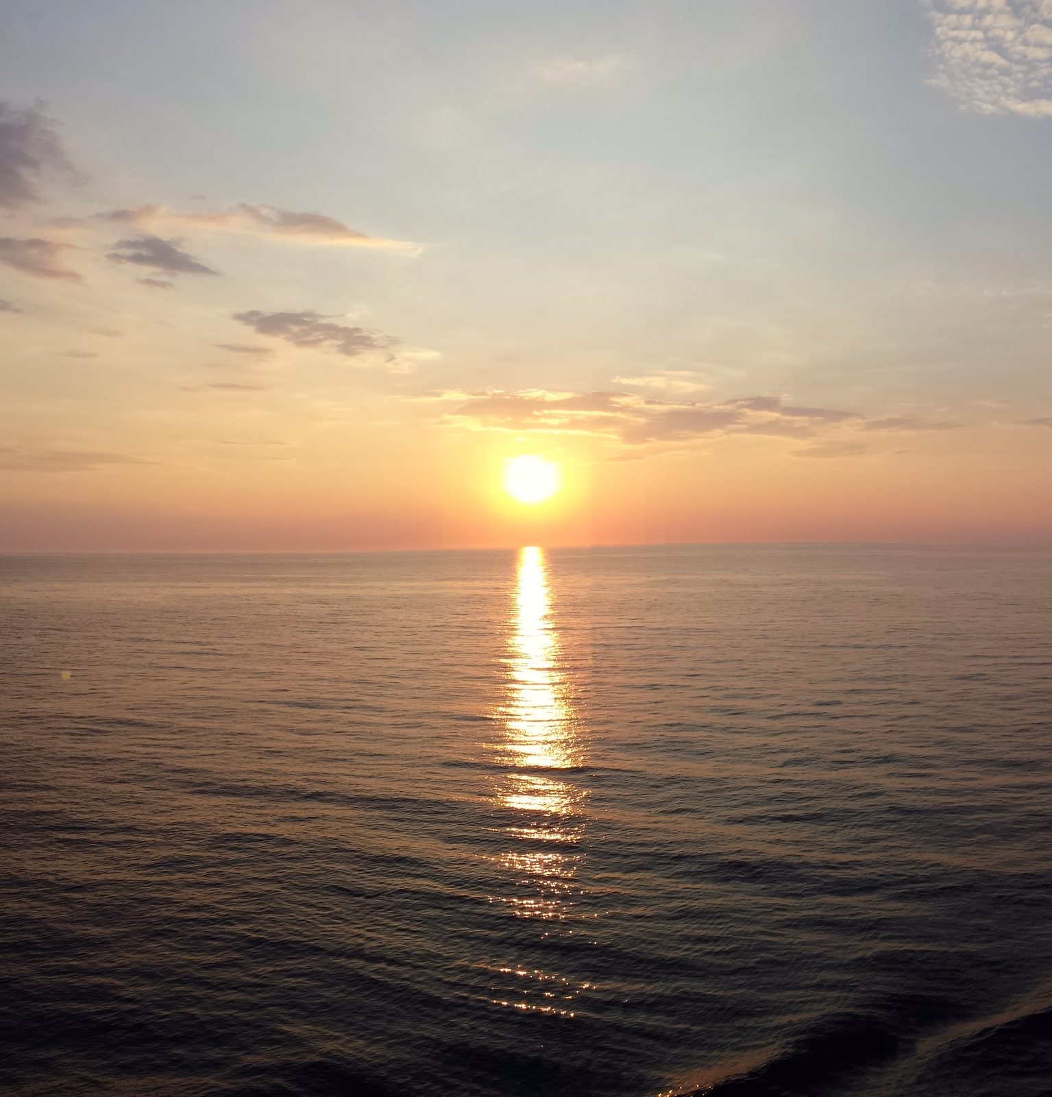 Sunset at sea from the Magic