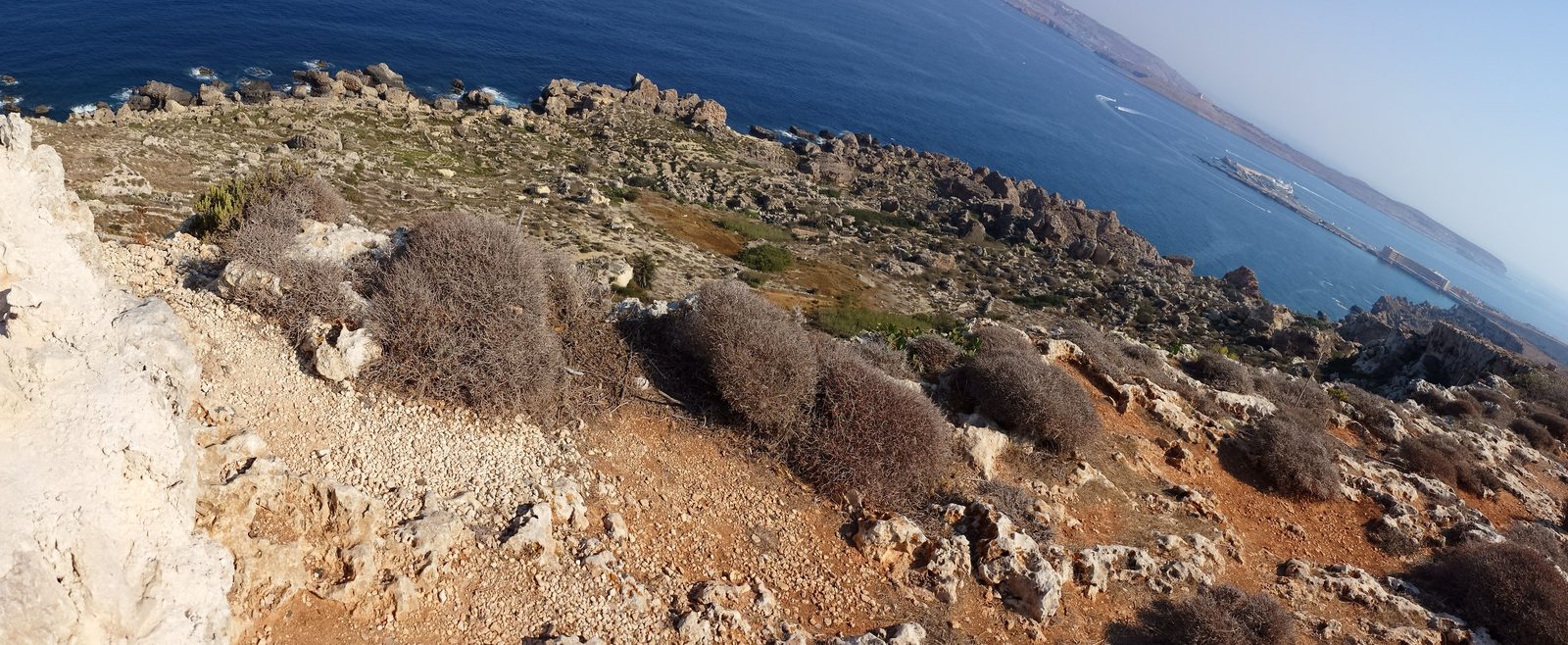 Looking out over the coast