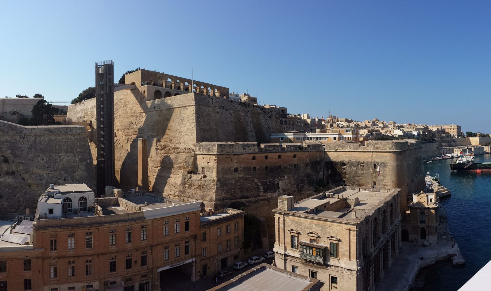 The fortress walls of Valletta