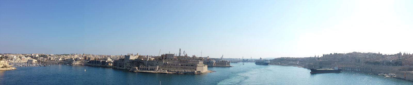 Valletta harbor from the ship