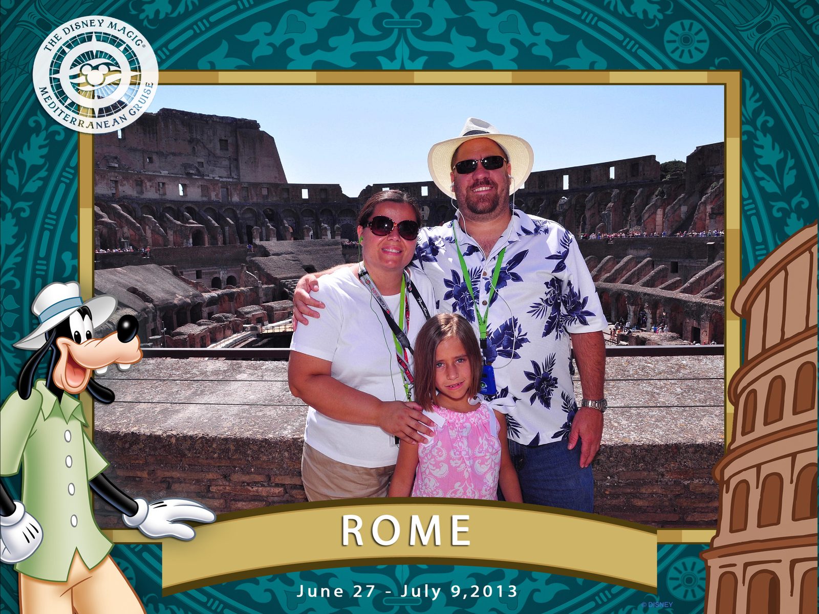 Kathy, Lisa and me at the Colosseum