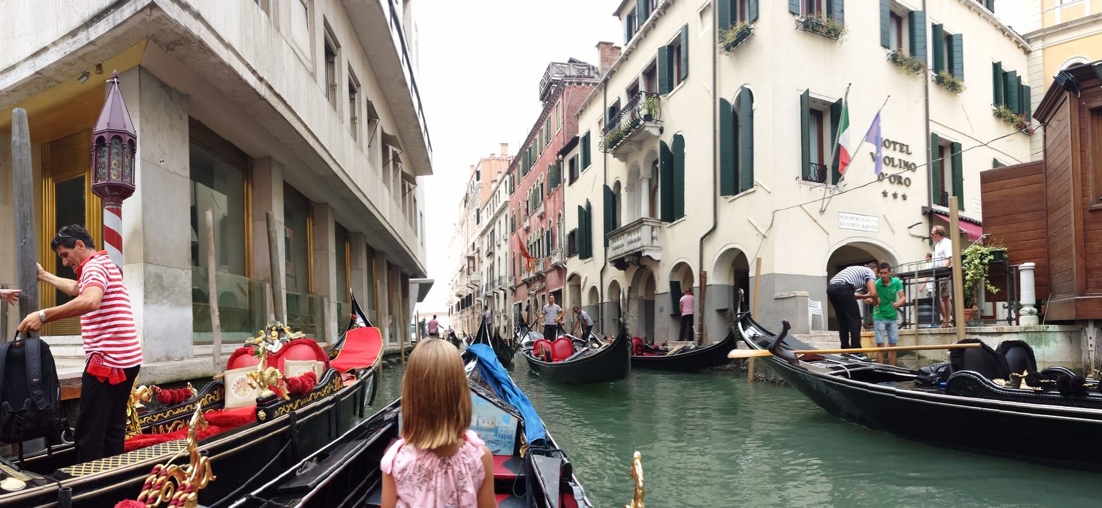 Boarding our gondola