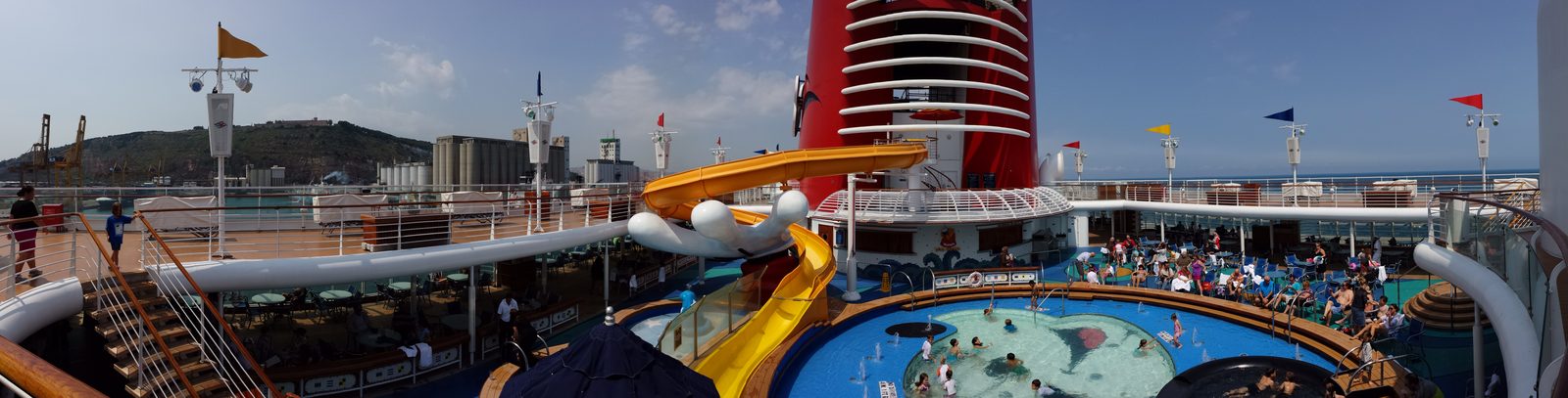 The pool deck as we boarded the Magic again
