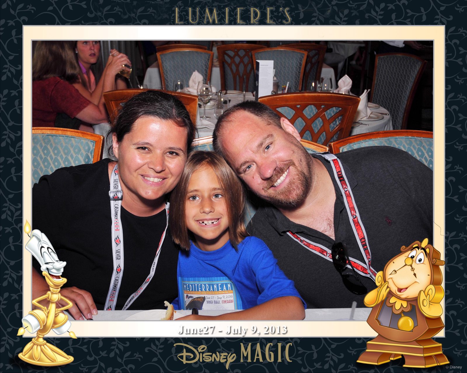 Family dinner at Lumiere's