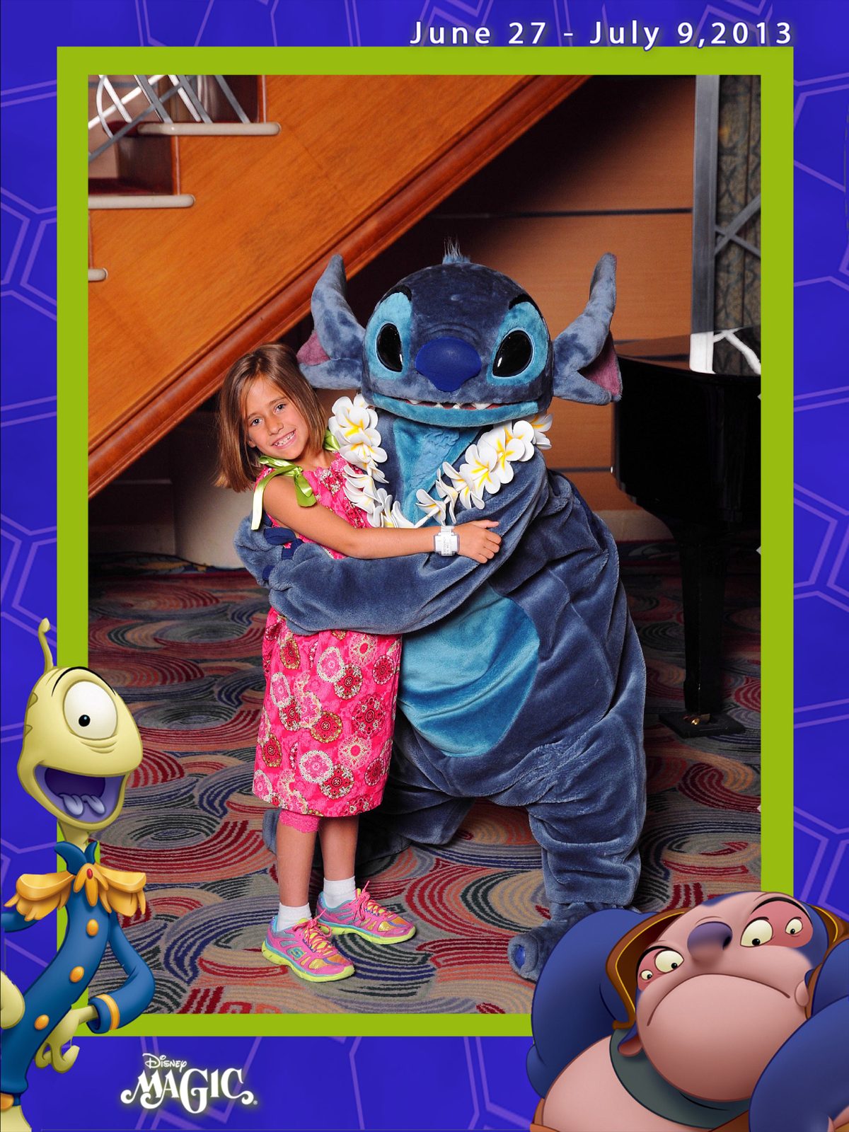 Lisa hugs Stitch