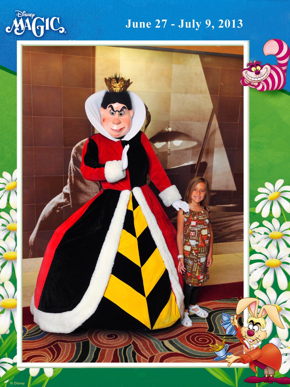 Lisa with the Queen of Hearts