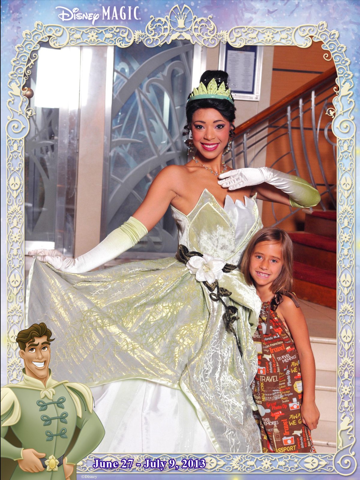 Lisa at the princess gathering with Tiana