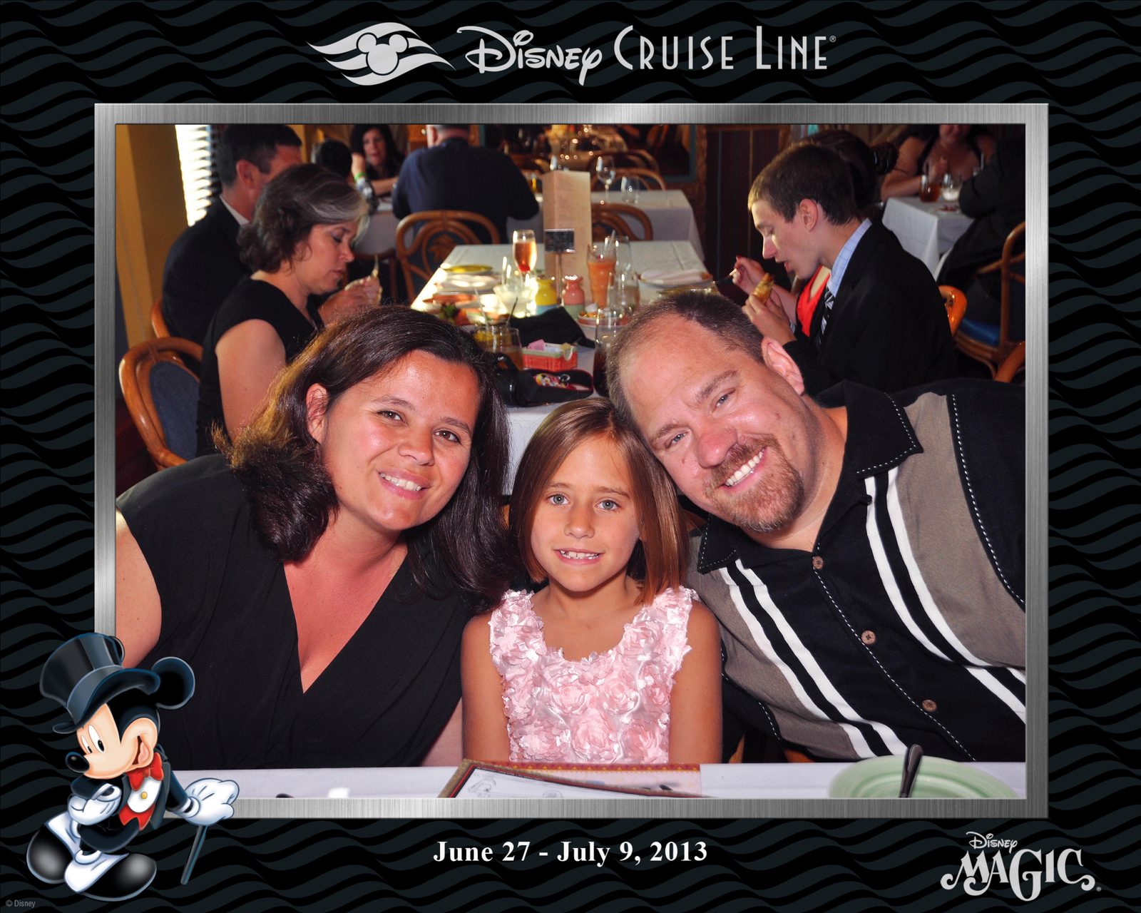 Kathy, Lisa and Michael at Parrot Cay on formal night