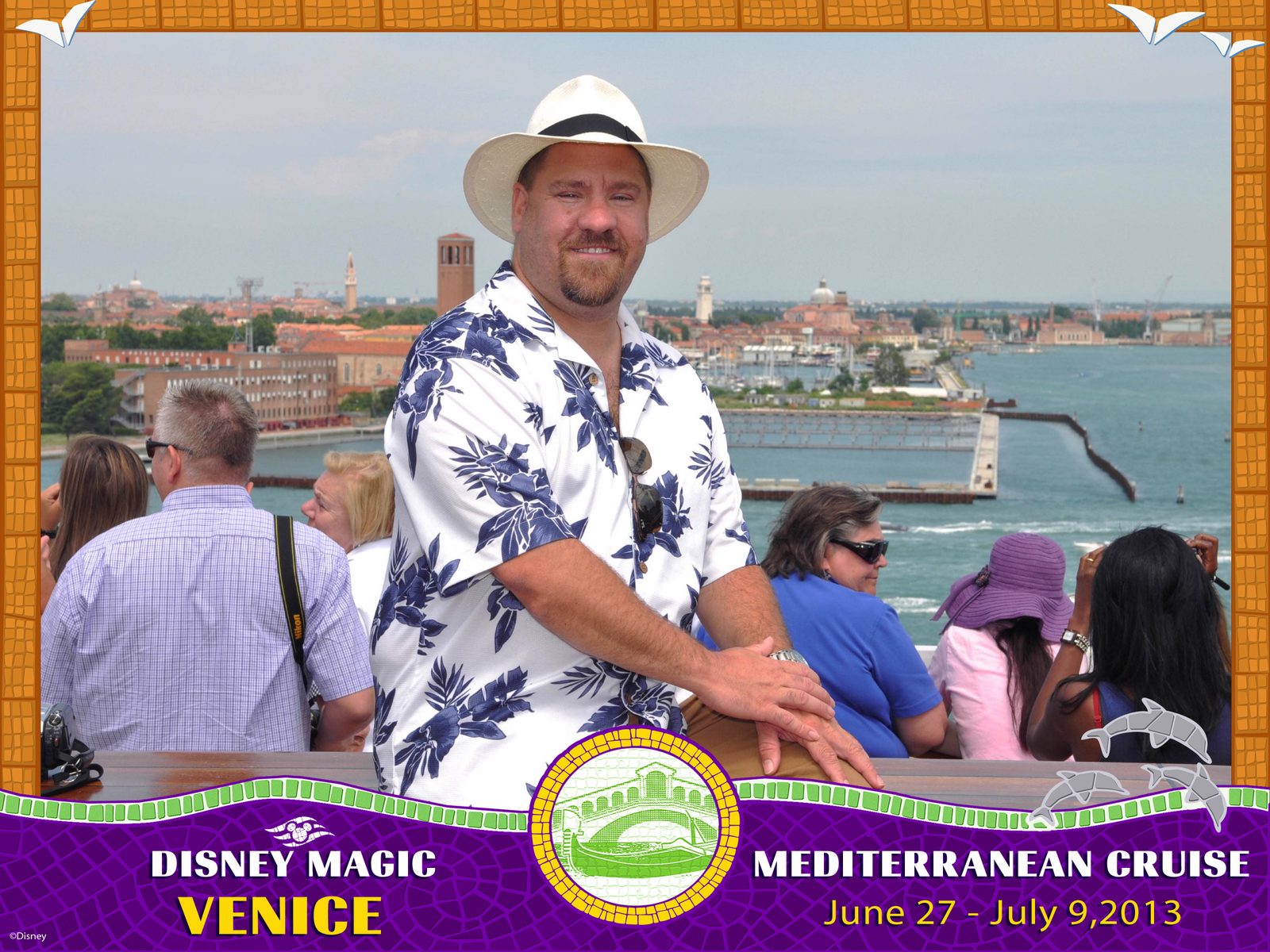 Michael on deck as the Magic docked in Venice