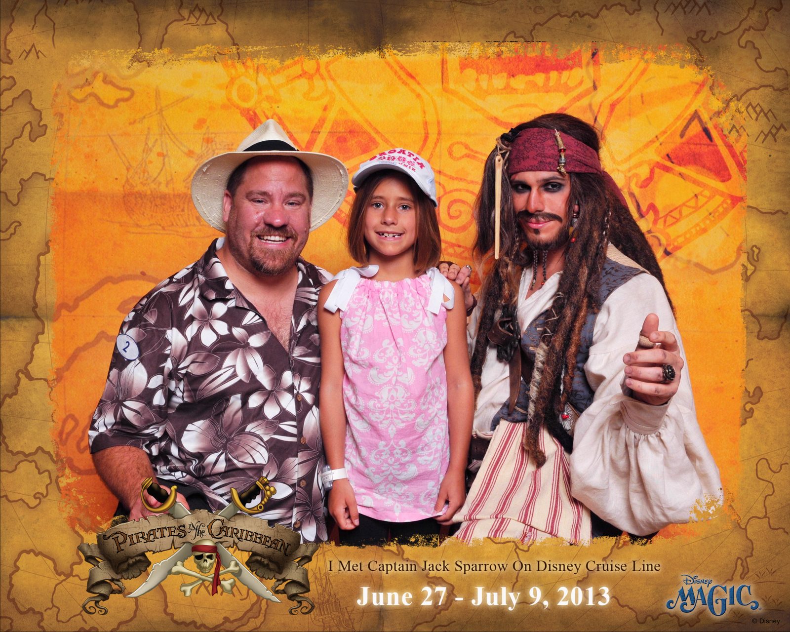 Michael, Lisa and Captain Jack Sparrow