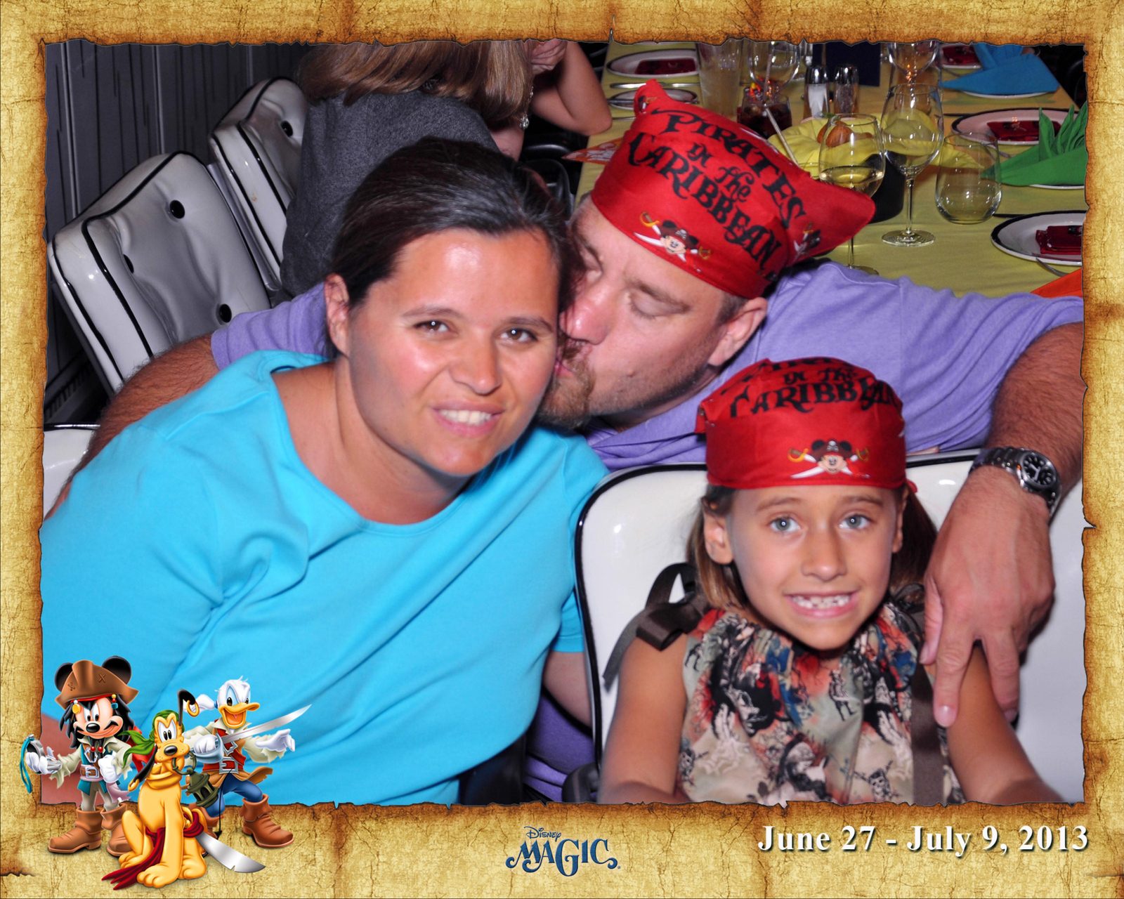 Our pirate-bandana dinner