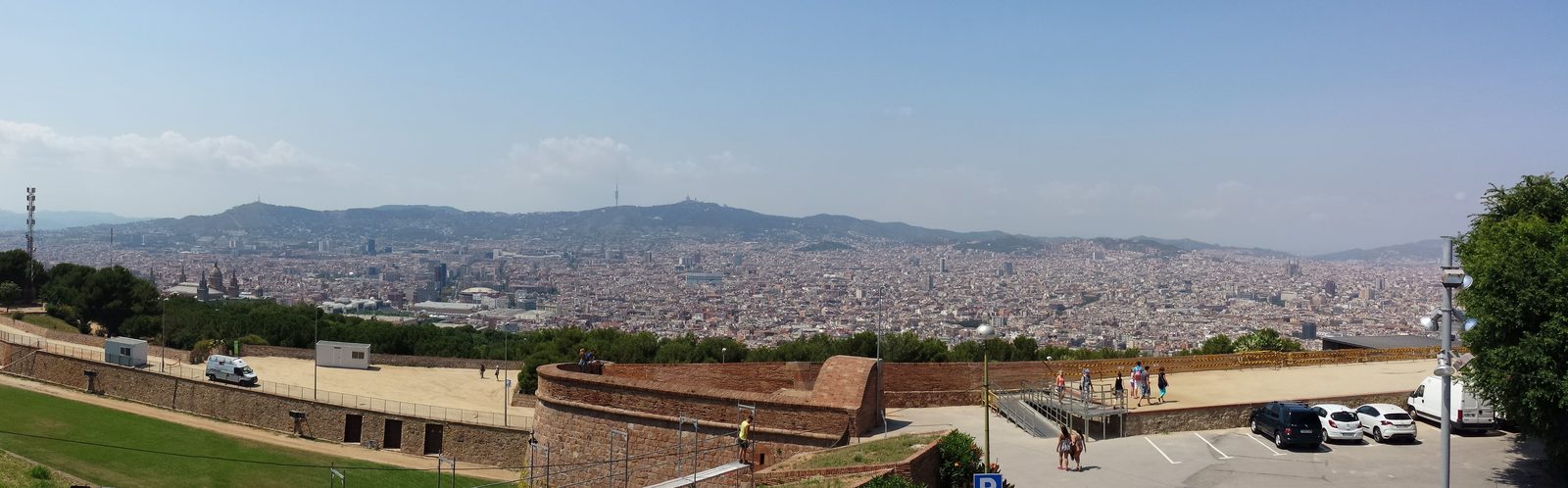 The city spread out below Montjuic