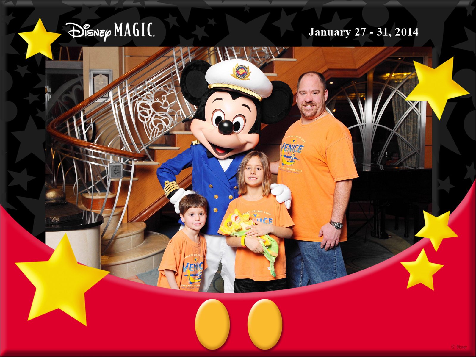 Lisa, Thomas and me with Captain Mickey