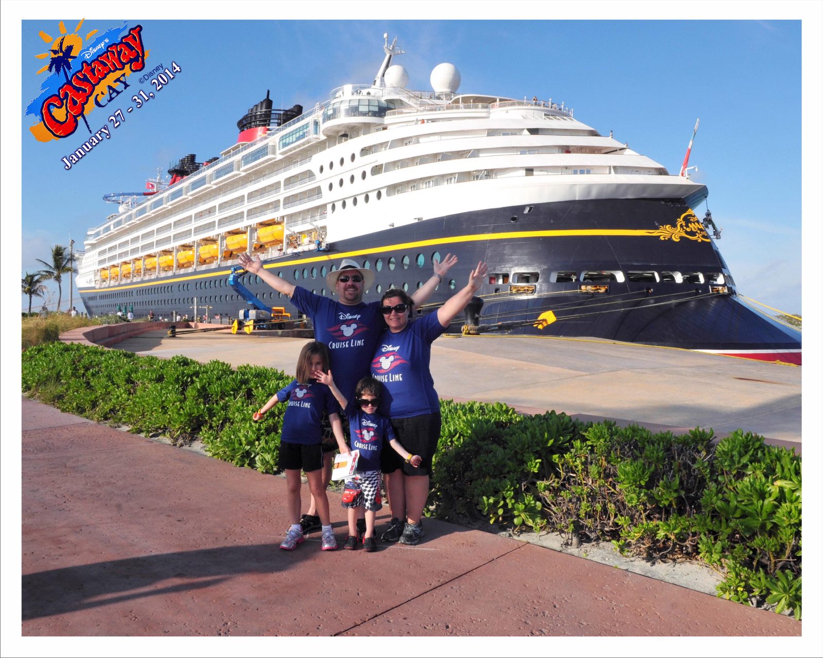 The four of us by the Disney Magic before we left