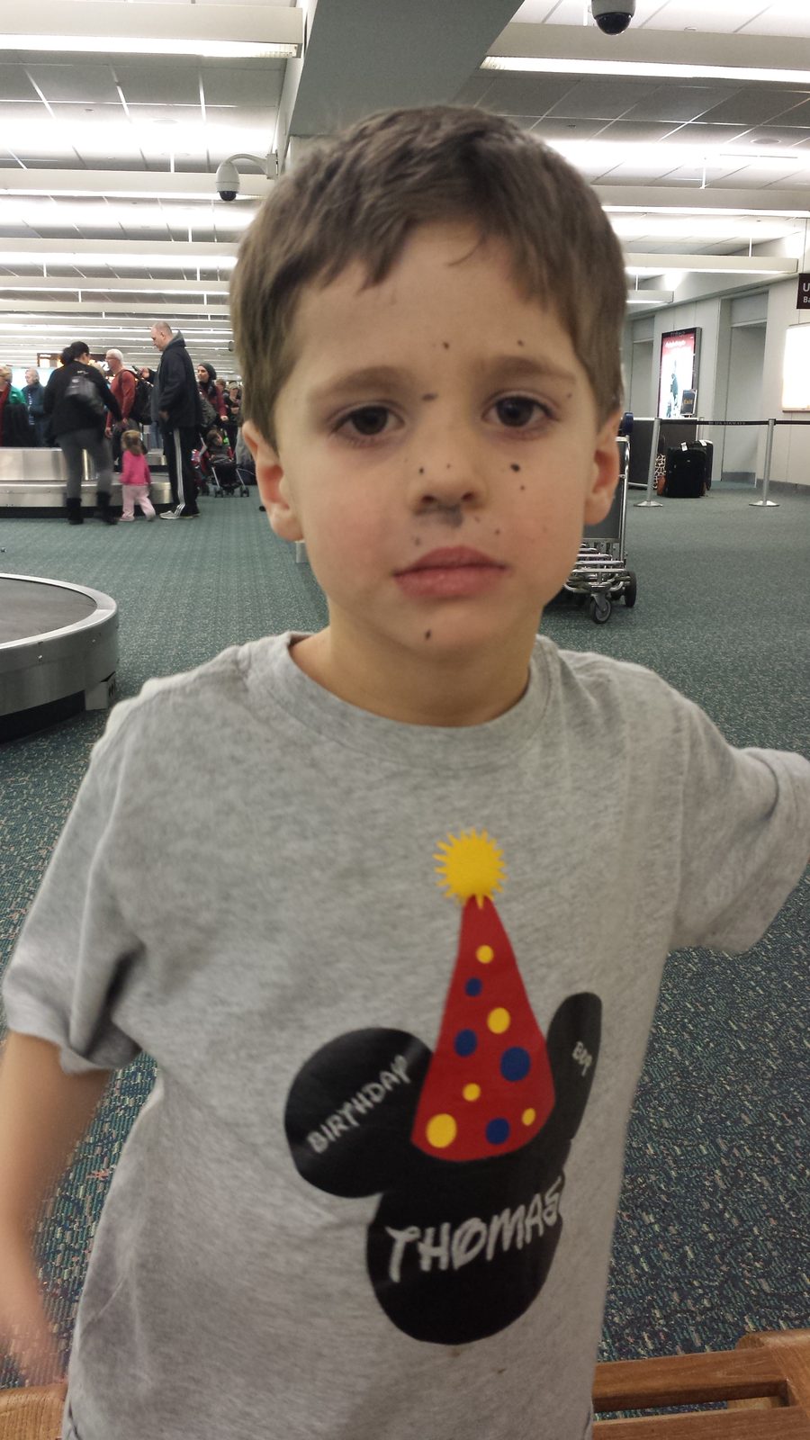 Thomas at the gate, ready to go