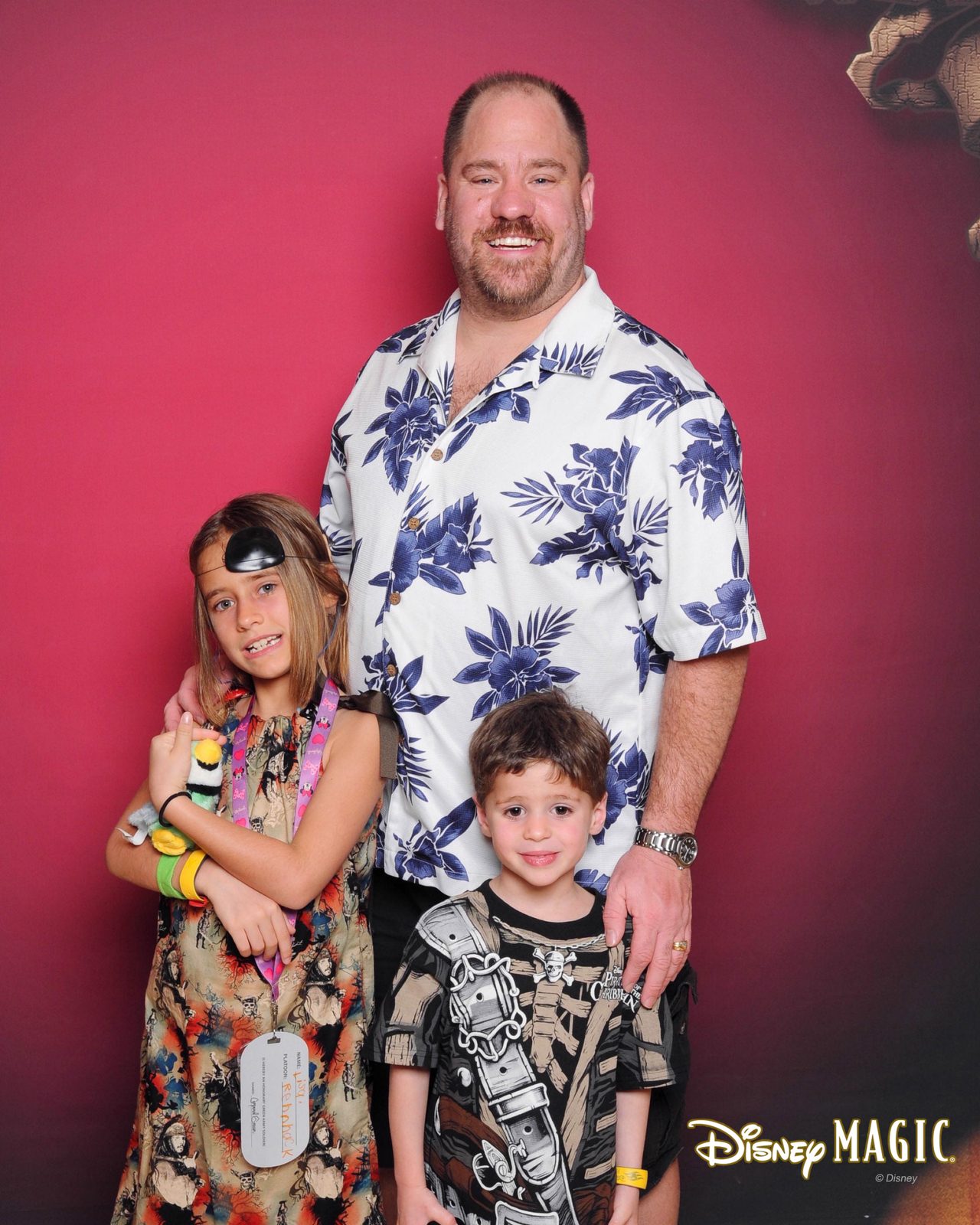 The three of us dressed up for Pirate Night