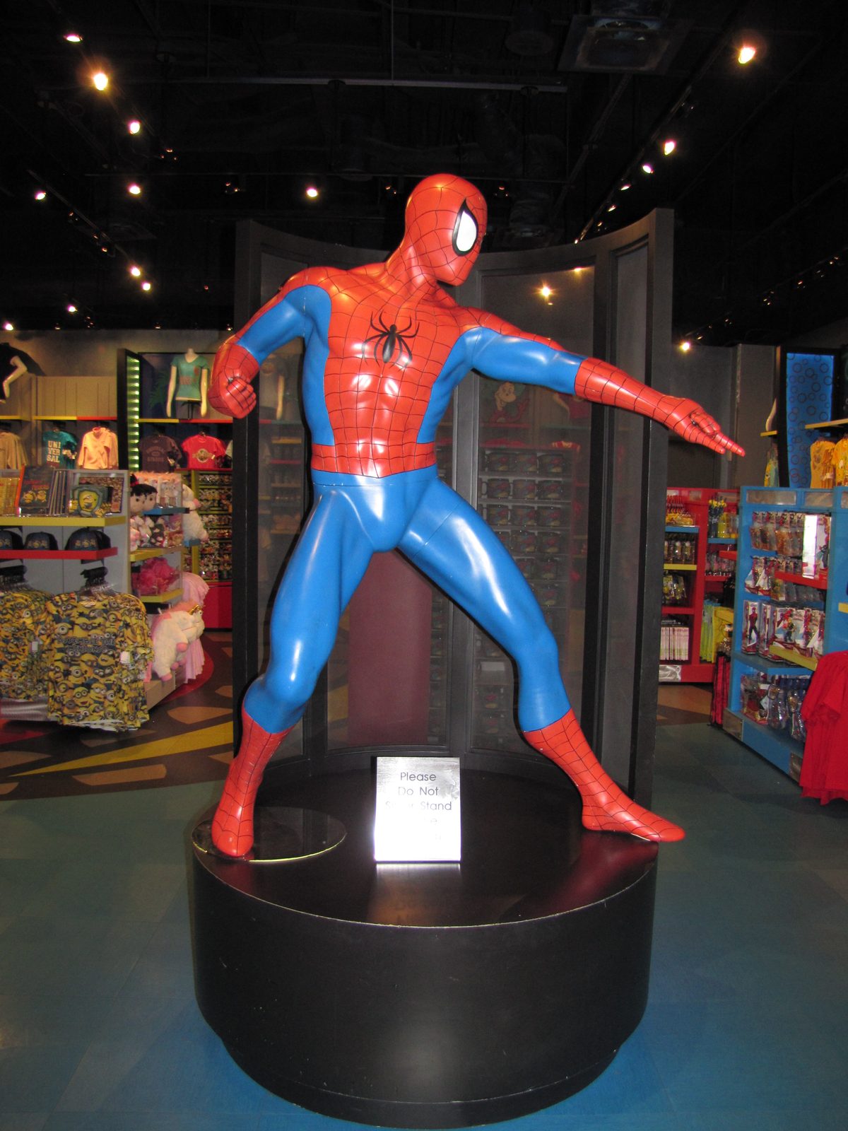 Spider-Man at the Disney store in the Orlando airport