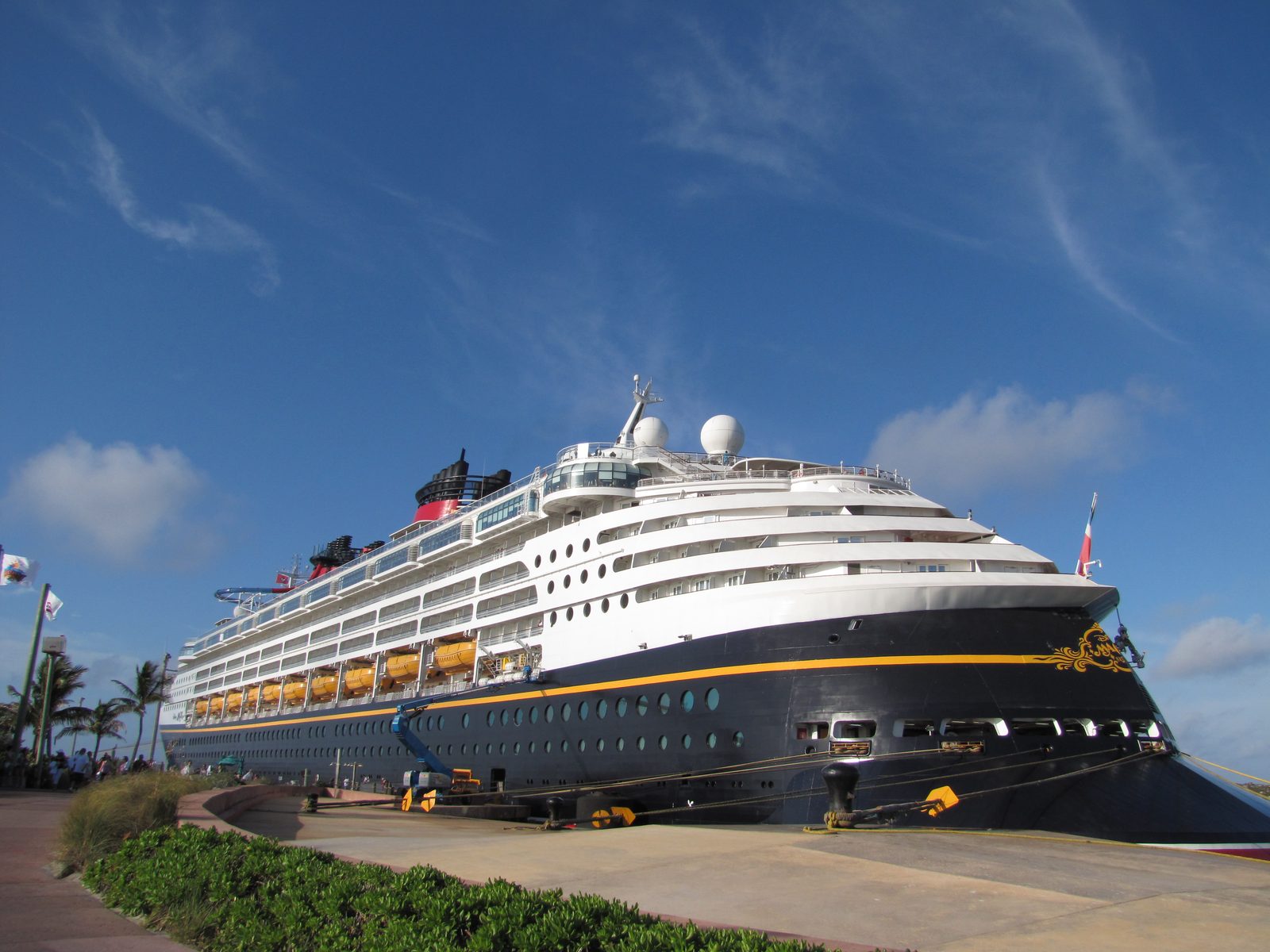 Disney Magic docked at Castaway Cay