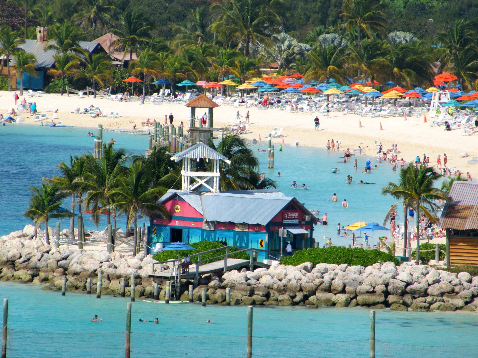 Castaway Cay shrinking behind us as we pulled away