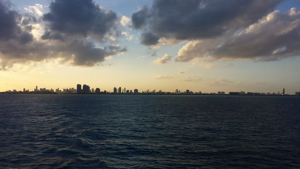 Sunset over Miami from the Wonder