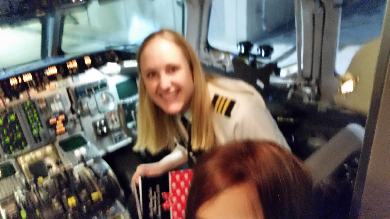 The first officer invited the kids into the cockpit