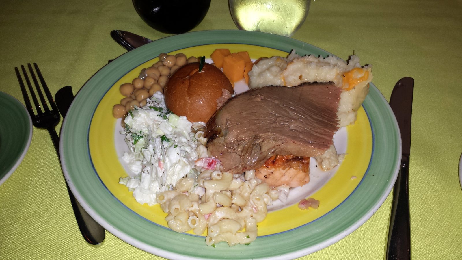 Lunch plate at Parrot Cay