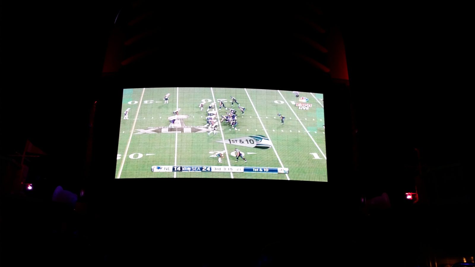 Watching the Super Bowl onboard