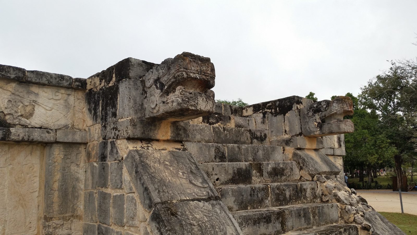 Carved stone corner at Chichen Itza