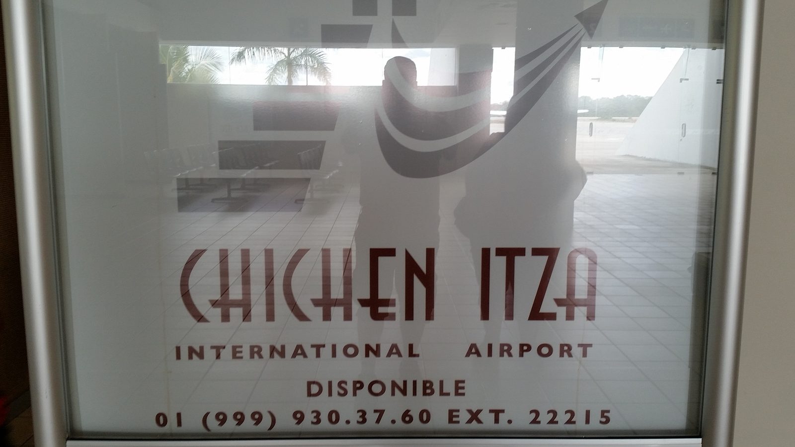 The Chichen Itza airport door before our flight back