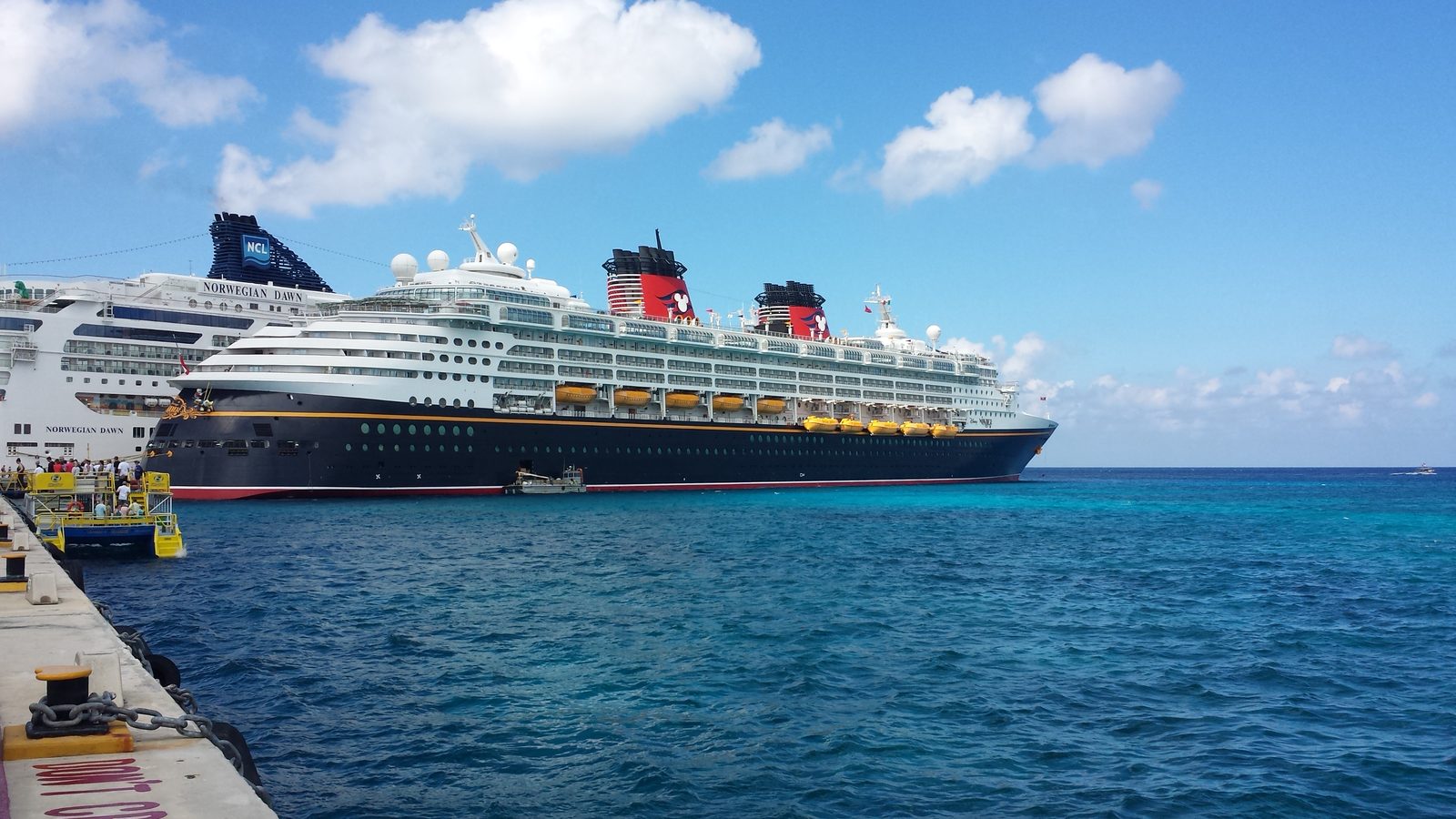 The Wonder at the pier in Cozumel