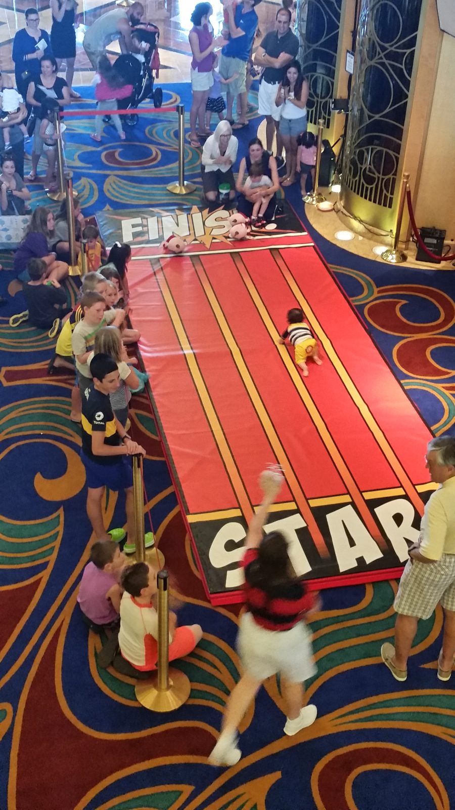 The Diaper Dash in the atrium on the Wonder