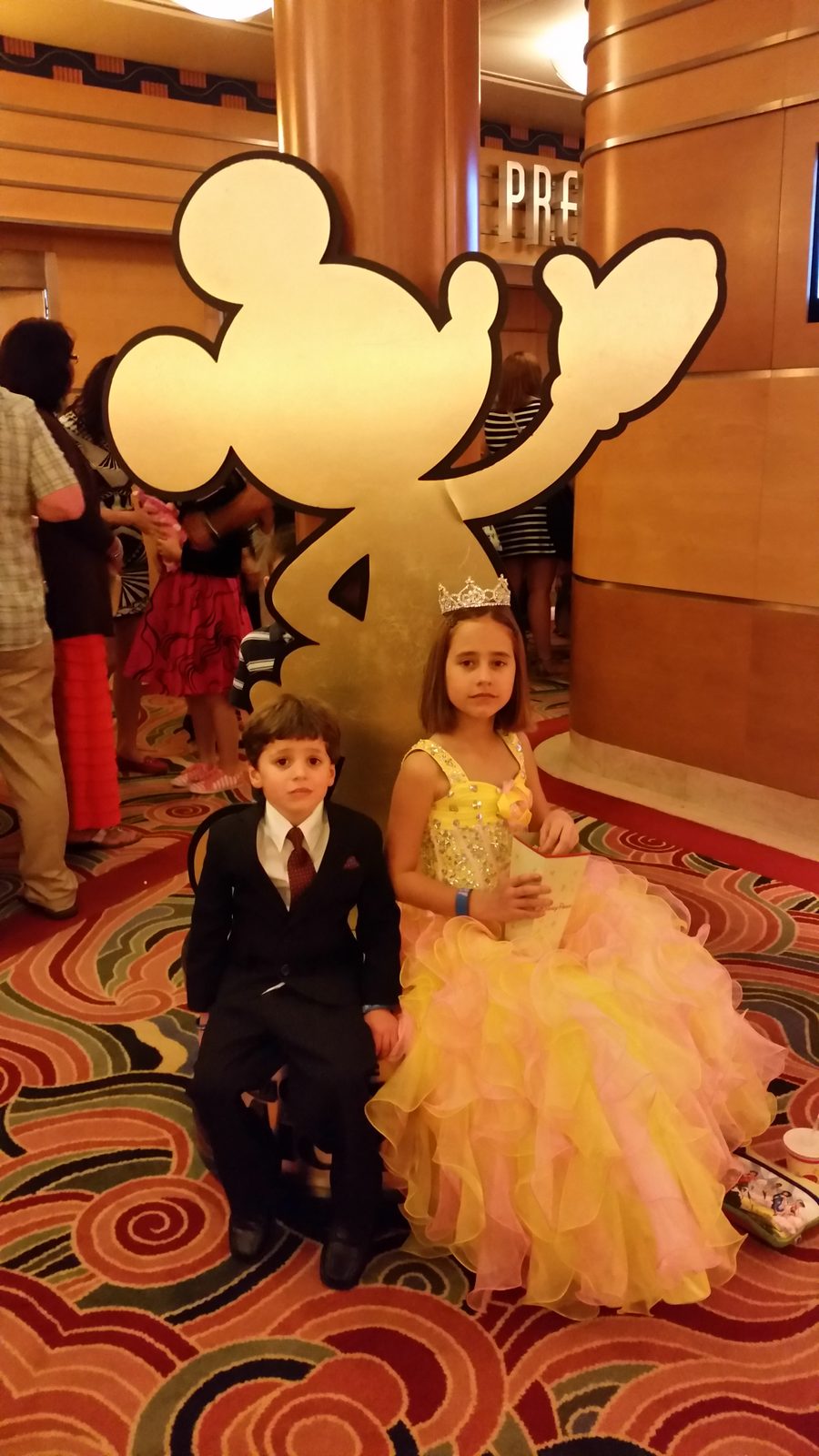 Thomas and Lisa dressed up for the Golden Mickeys