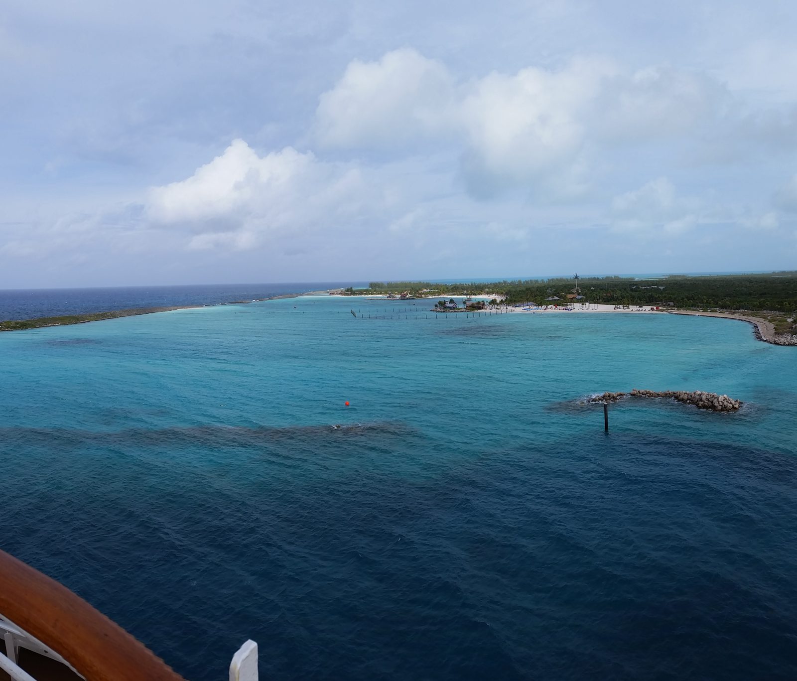 Castaway Cay coming into view from the Wonder
