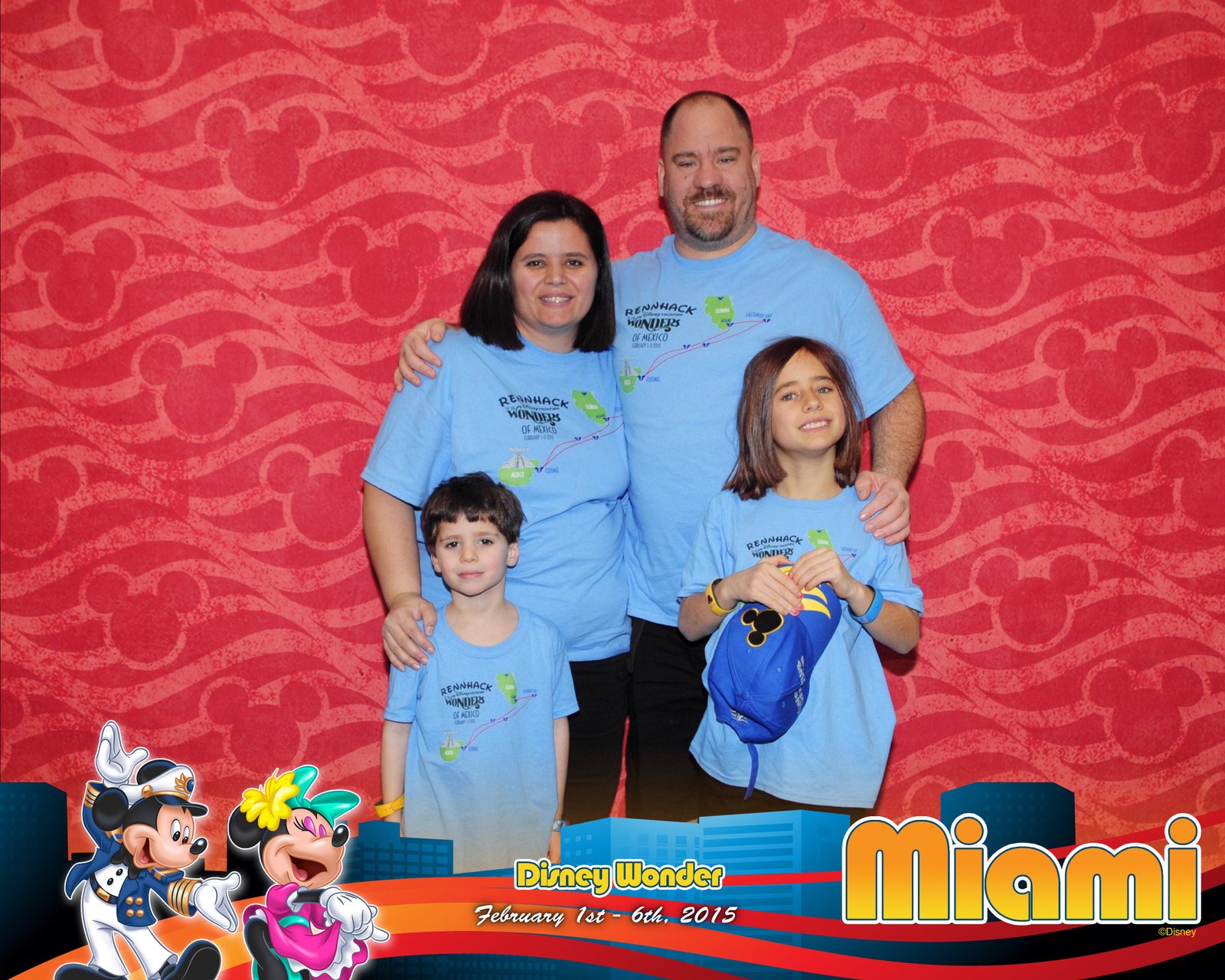 Our family portrait before boarding the Wonder