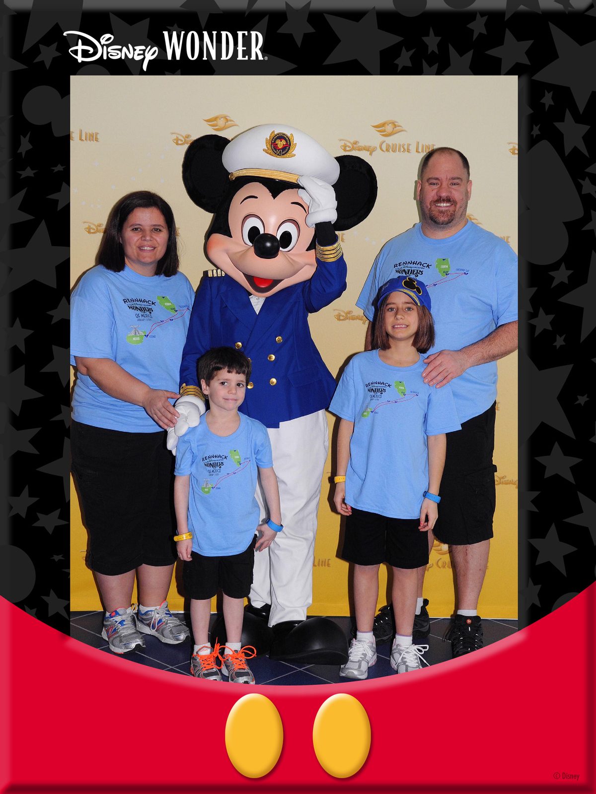 Our family portrait with Captain Mickey