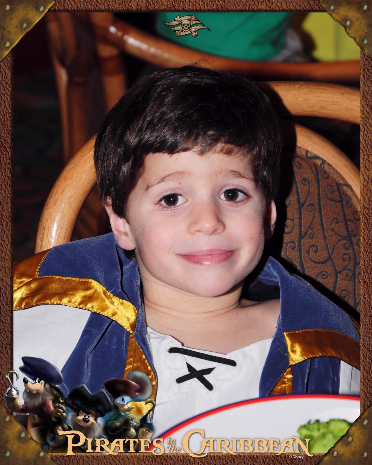 Thomas at dinner on Pirate Night