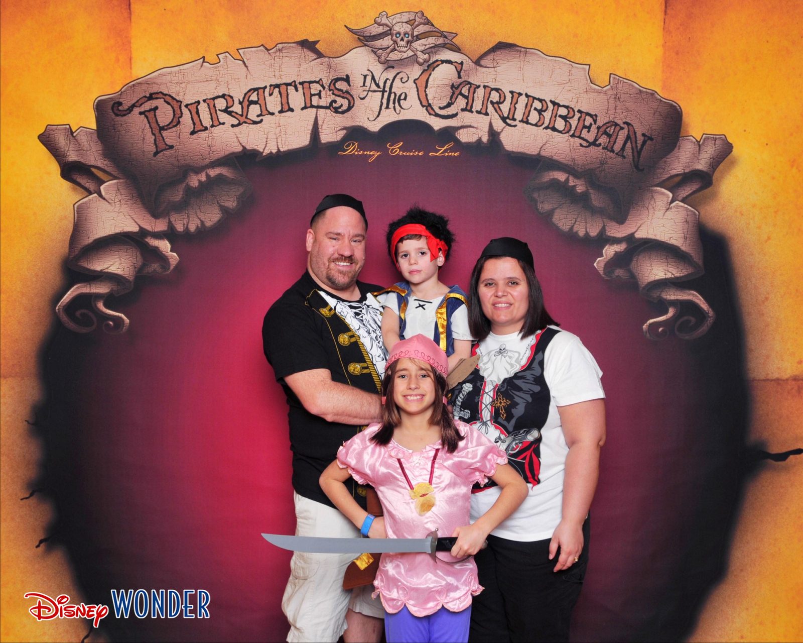 All four of us for the Pirate Night portrait