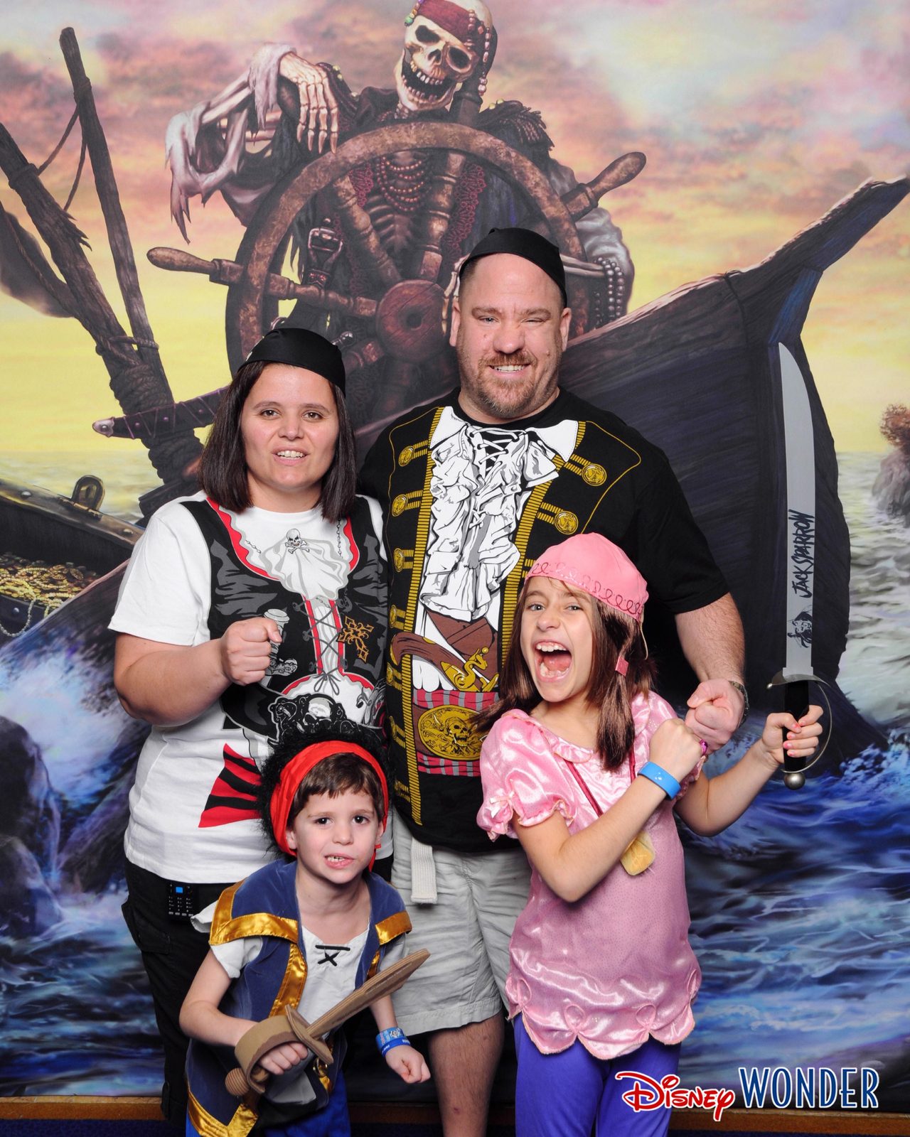 All of us on Pirate Night aboard the Wonder