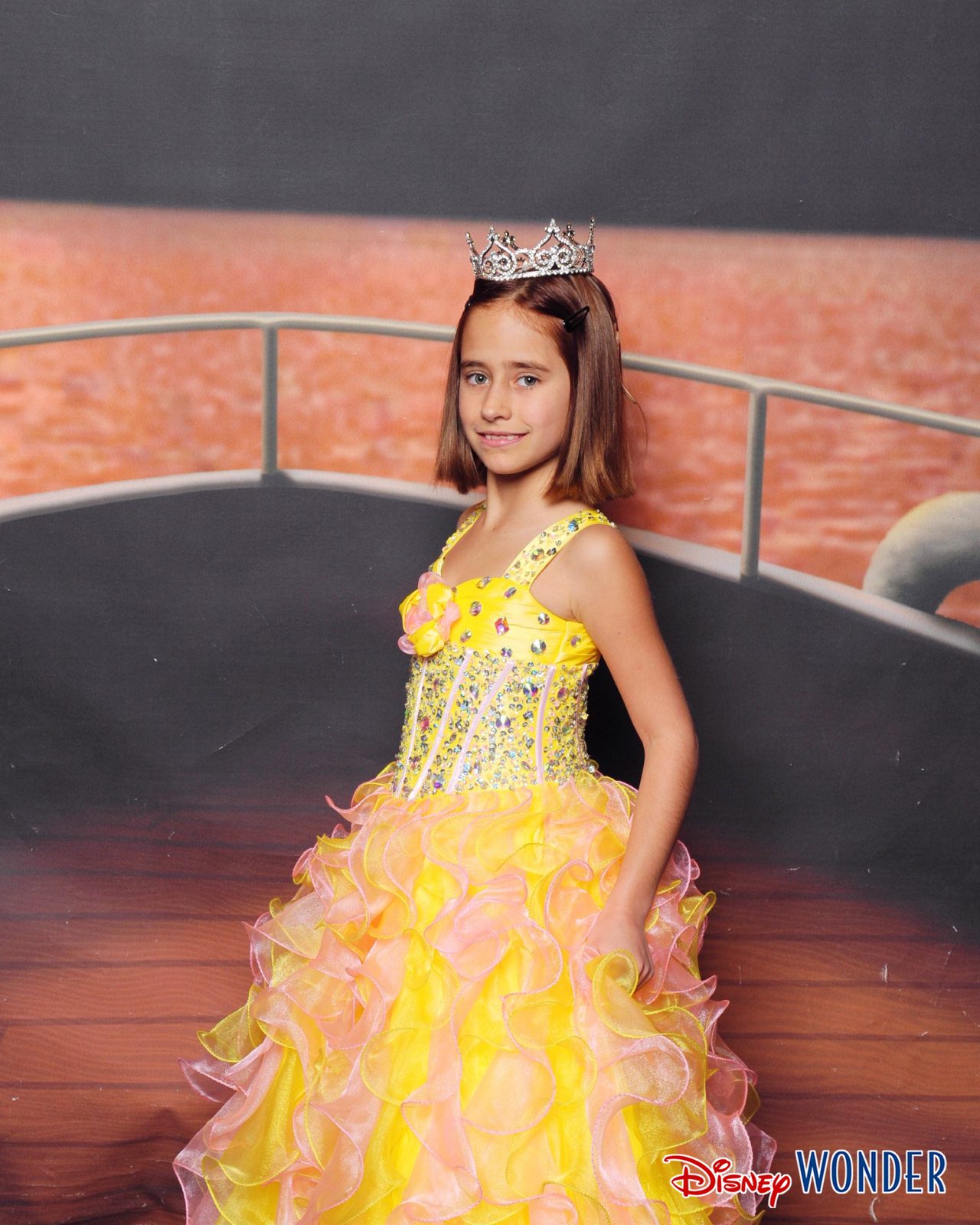 Lisa dressed up for formal night