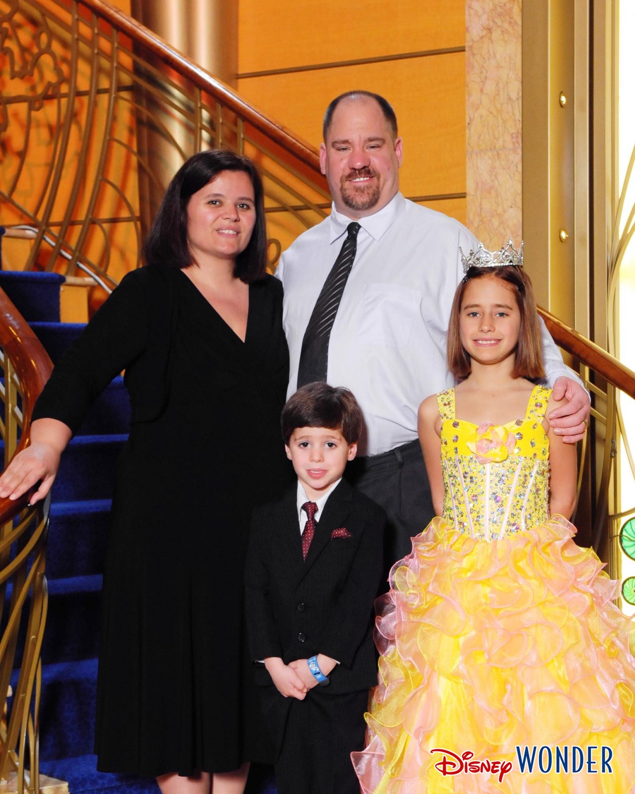 All of us on the staircase, formal night