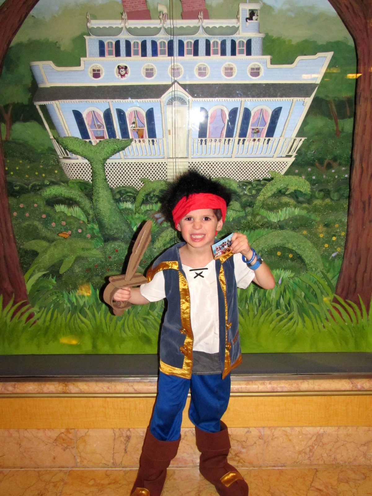 Thomas as Jake with his sword on Pirate Night