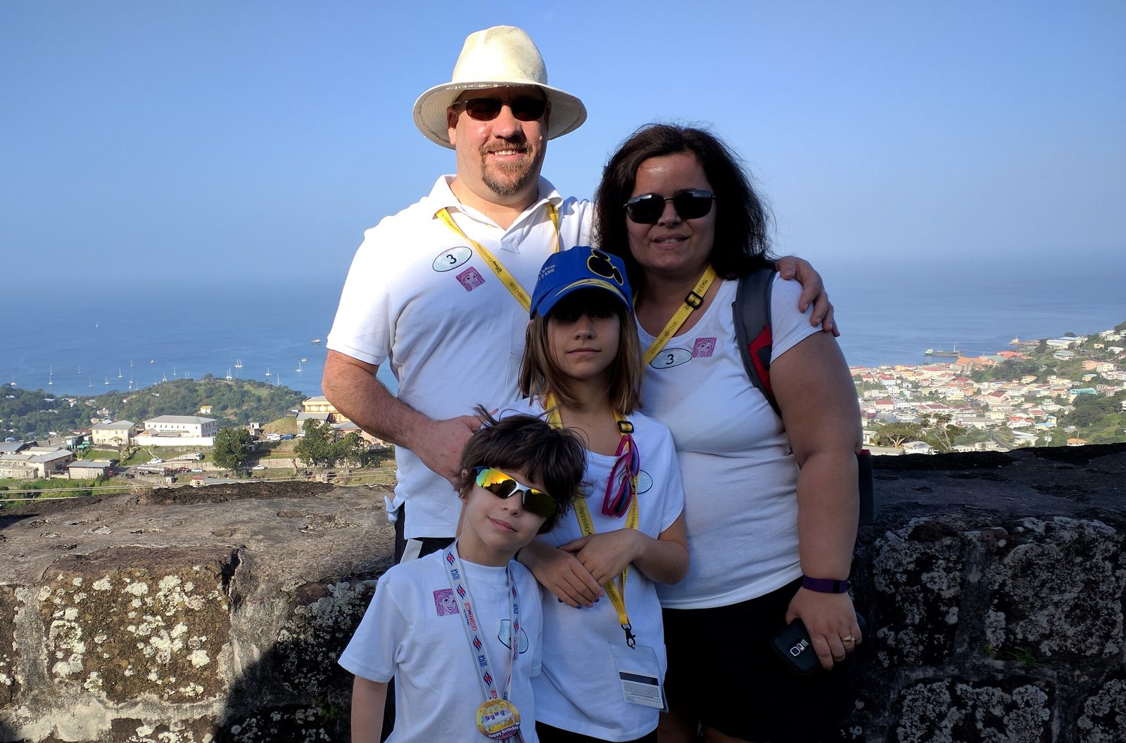 The four of us at Fort Frederick, first stop in Grenada