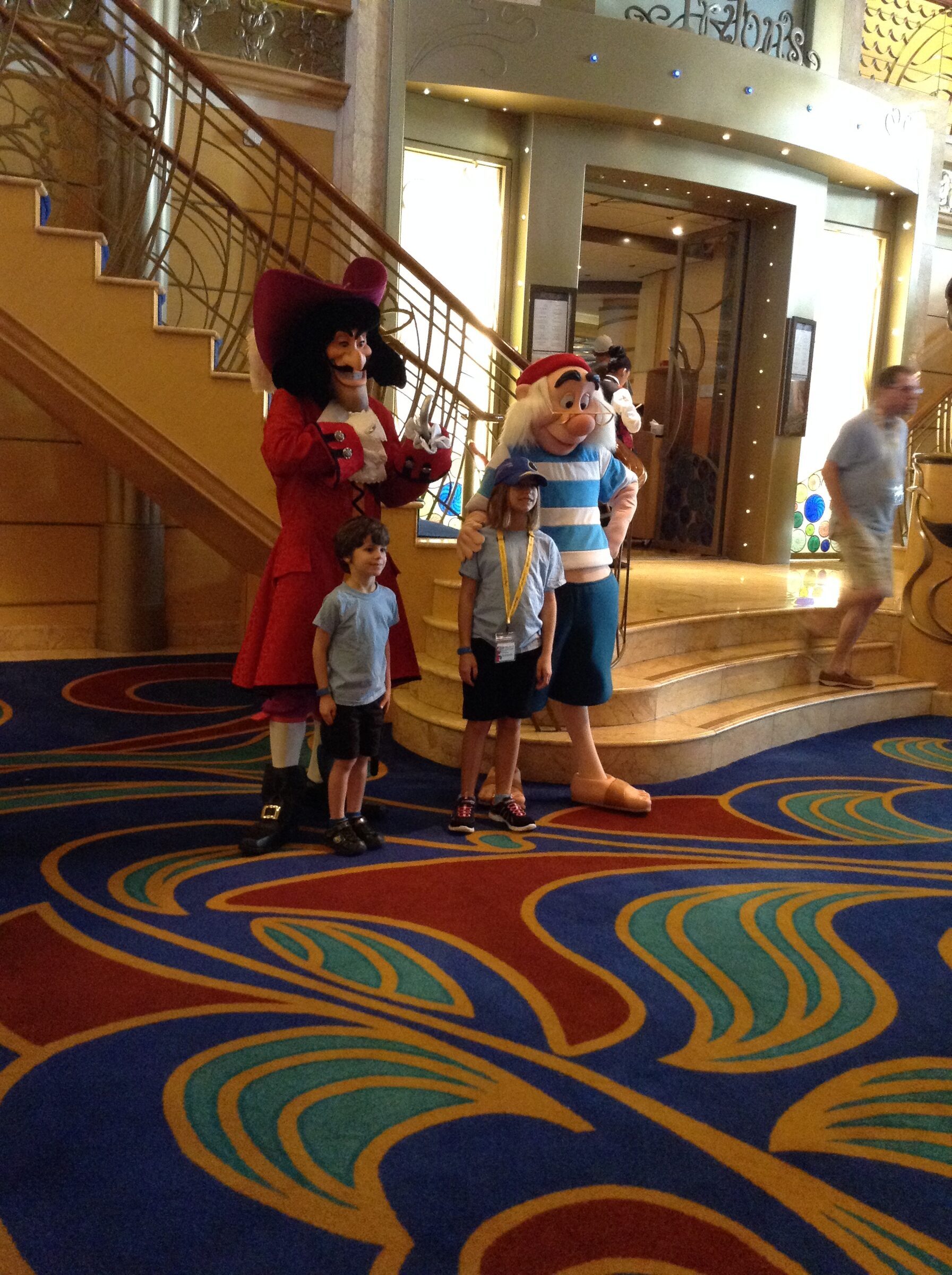 Lisa meets Captain Hook and Mr Smee