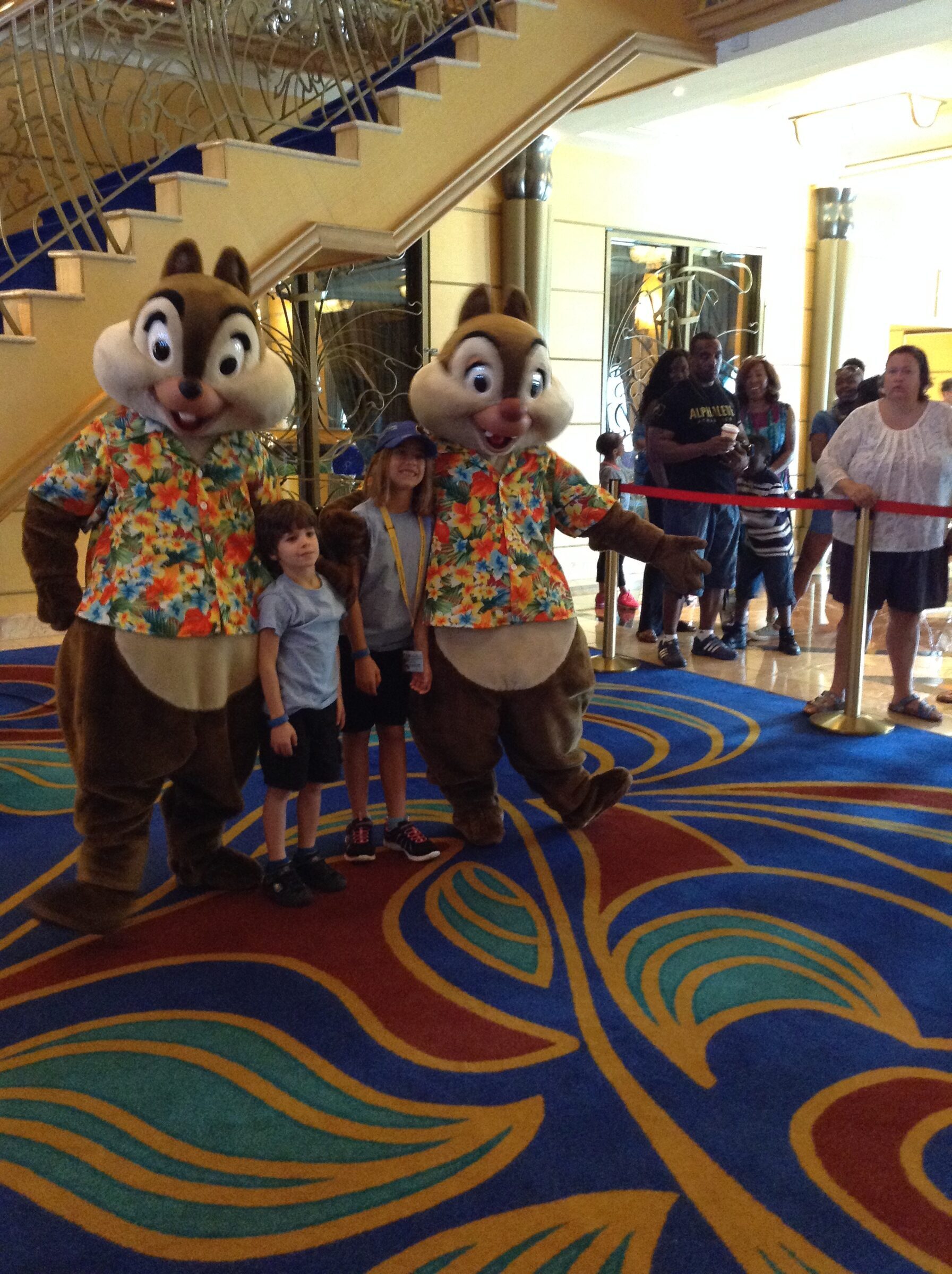 Lisa and Thomas with Chip and Dale