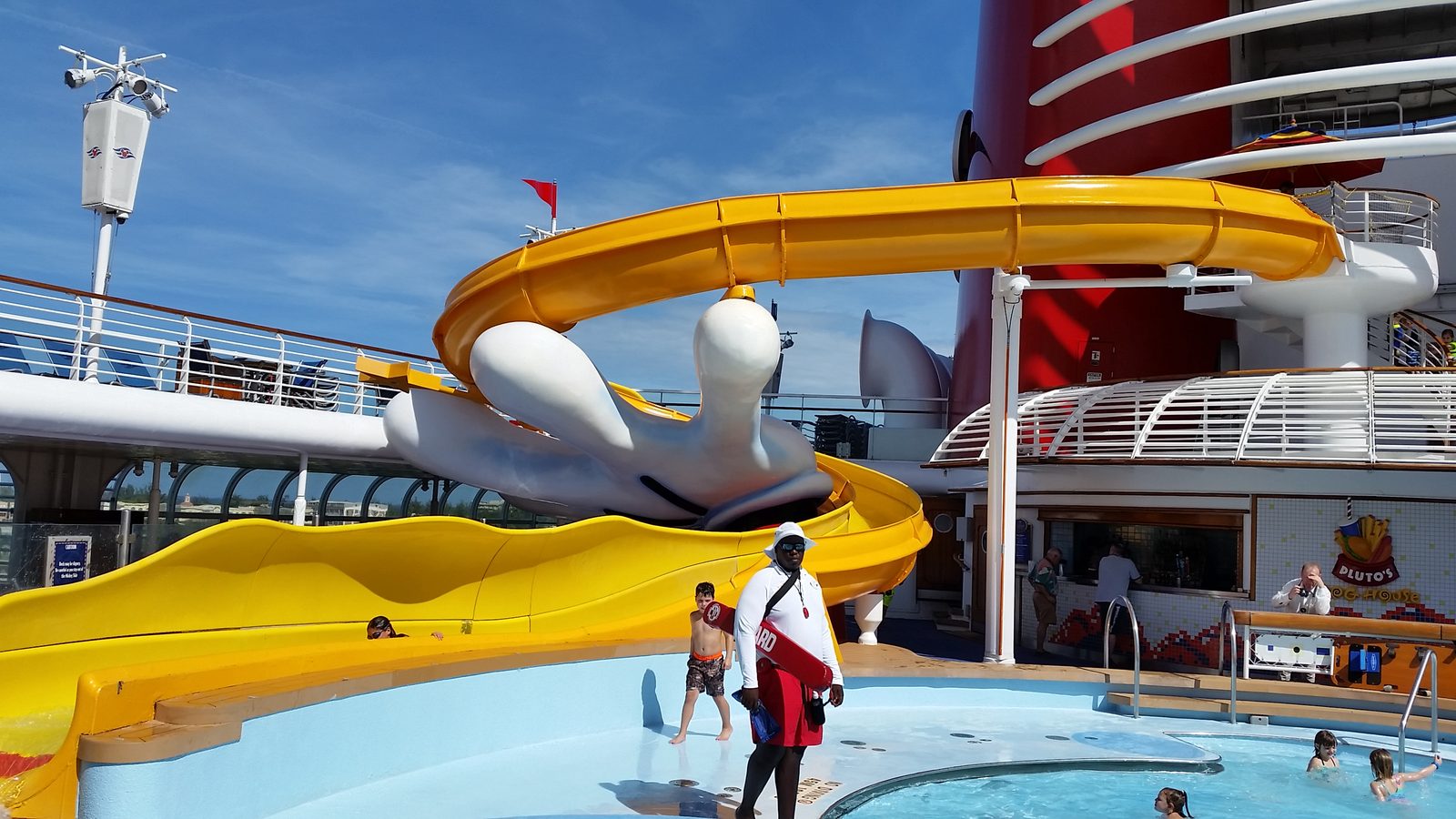 The Goofy Pool and its yellow slide