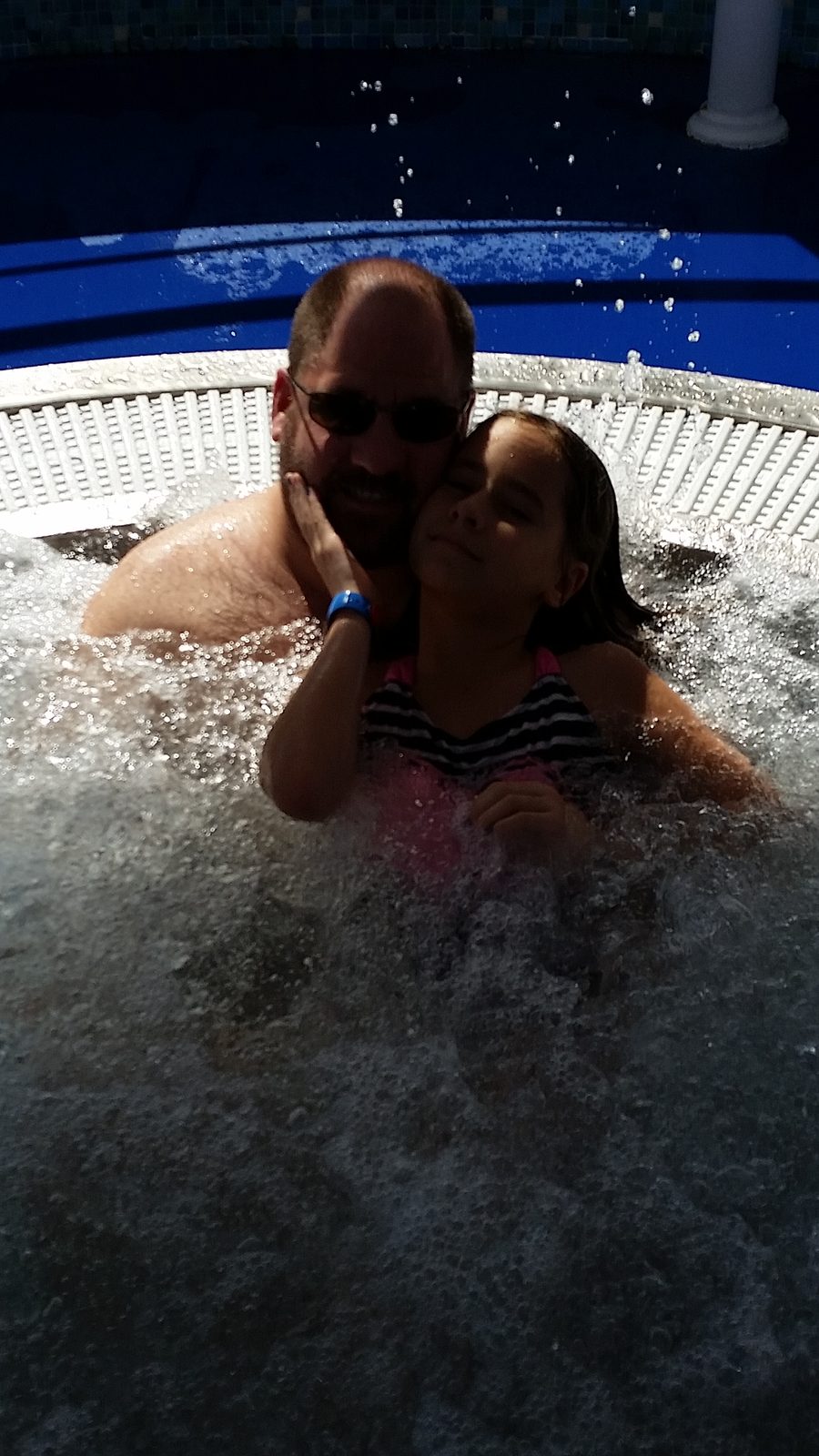 Lisa and me in the hot tub